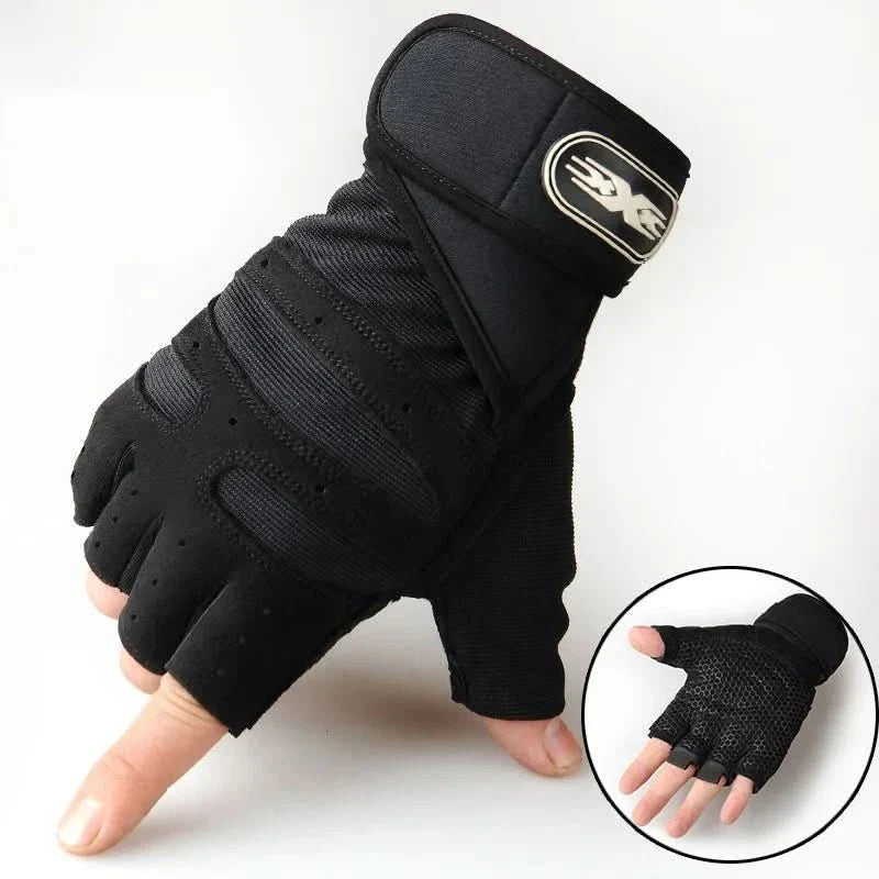 FITFLEX - Shock-resistant training gloves with wrist support | For weight training, fitness & cycling
