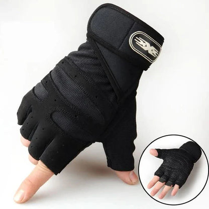 FITFLEX - Shock-resistant training gloves with wrist support | For weight training, fitness & cycling