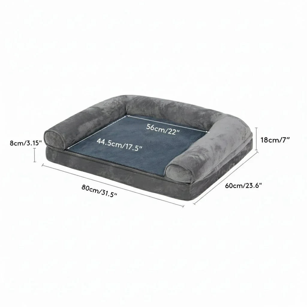 ZENHAVEN – Orthopedic dog bed made of memory foam with water-repellent cover & plush comfort