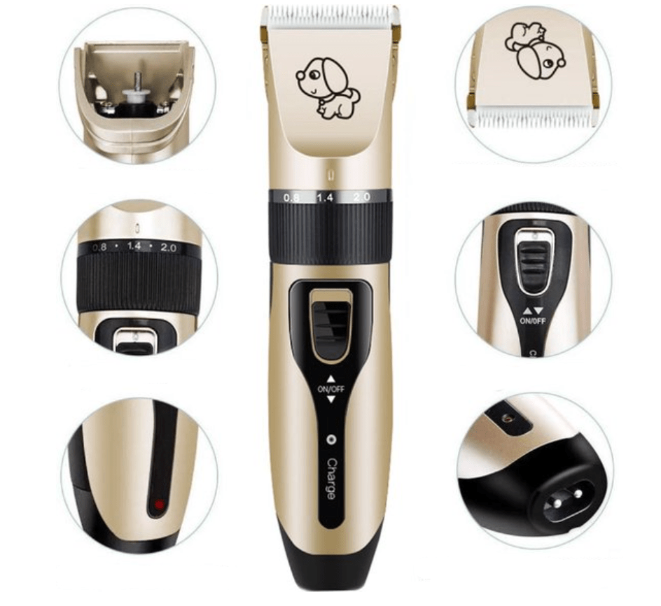 PETTS GROOMER - Professional dog trimmer with brush for all coat types