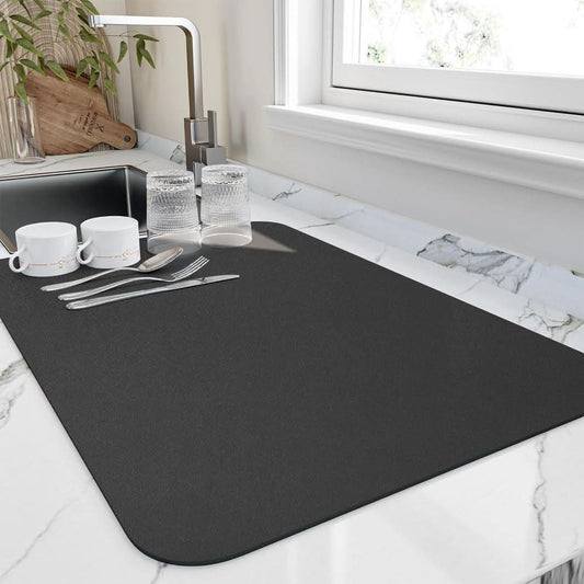 DISHDRY - Quick-drying diatomite crockery mat for clean kitchens