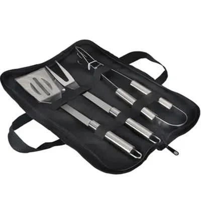 GrillMaster stainless steel utensil set - premium barbecue tools for outdoor use