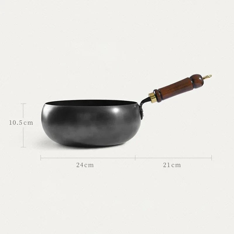 FORGIRON – Hand-forged iron pan with wooden handle and optional lid (24/28 cm)