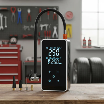 Wireless Air Pump with Touchscreen - Portable air pump with 150psi for car & bike