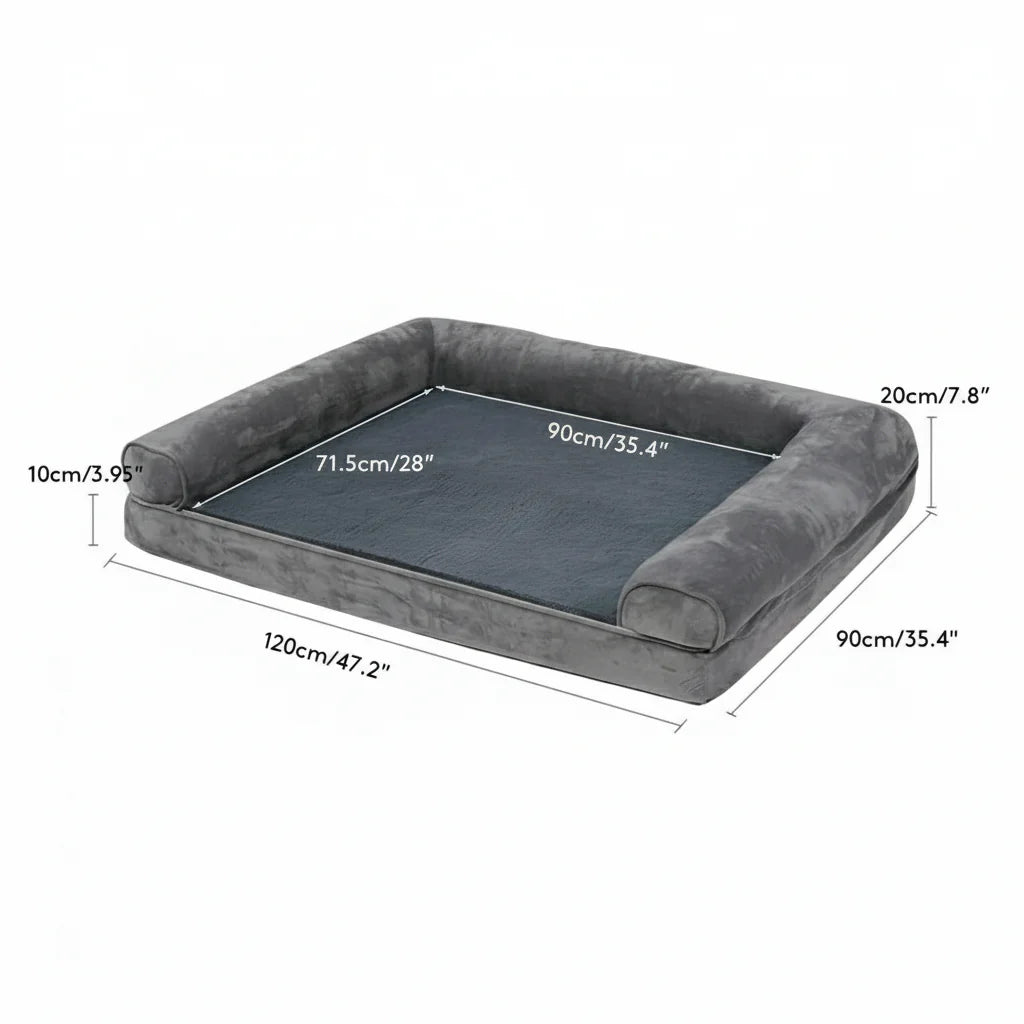 ZENHAVEN – Orthopedic dog bed made of memory foam with water-repellent cover & plush comfort