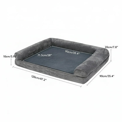ZENHAVEN – Orthopedic dog bed made of memory foam with water-repellent cover & plush comfort