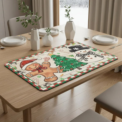 SNOWMATIQ – Christmas kitchen mat for drying & decorative purposes