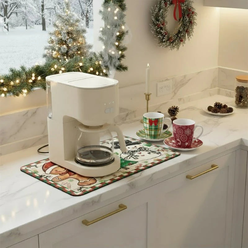 SNOWMATIQ – Christmas kitchen mat for drying & decorative purposes
