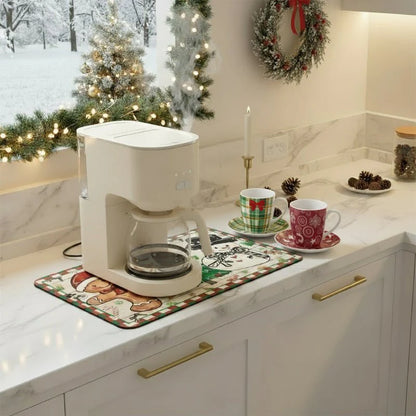 SNOWMATIQ – Christmas kitchen mat for drying & decorative purposes