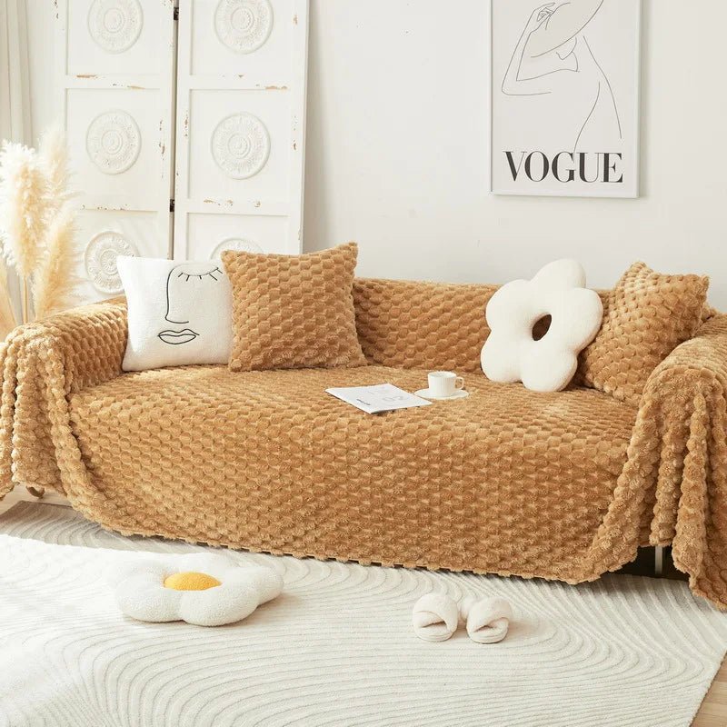 CHENILLO – Plush Chenille Sofa Cover with Anti-Scratch Protection