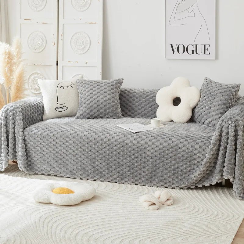 CHENILLO – Plush Chenille Sofa Cover with Anti-Scratch Protection