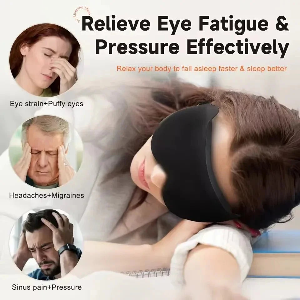 DREAMSHADE – 6D Light-Blocking Memory Foam Sleep Mask for Deep Sleep