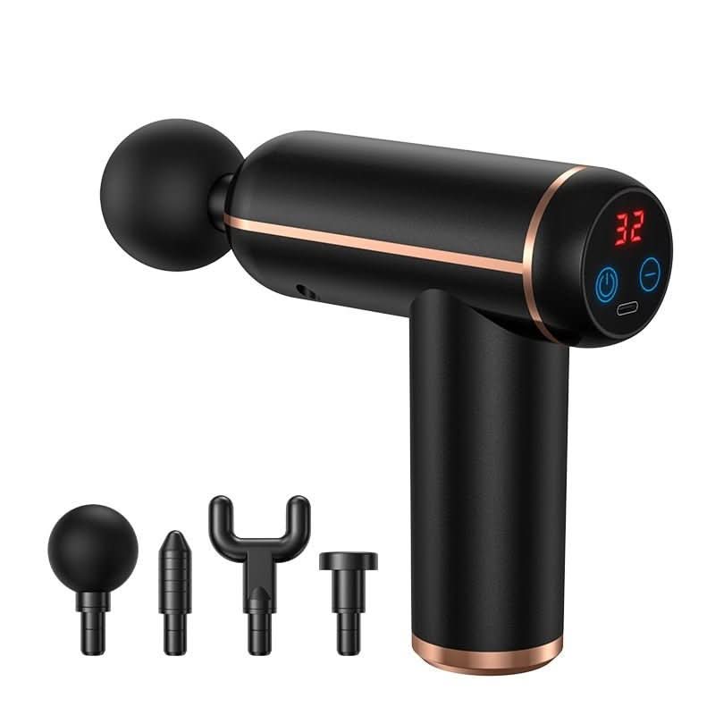 MassageGun Pro - Portable massage gun with 4 attachments for effective muscle regeneration