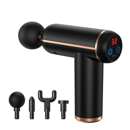 MassageGun Pro - Portable massage gun with 4 attachments for effective muscle regeneration