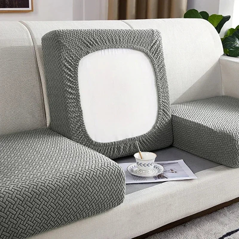 JACQUARDFIT – Elastic jacquard sofa cover for seat cushions & all-around protection