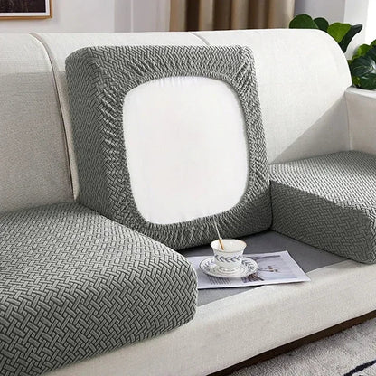 JACQUARDFIT – Elastic jacquard sofa cover for seat cushions & all-around protection