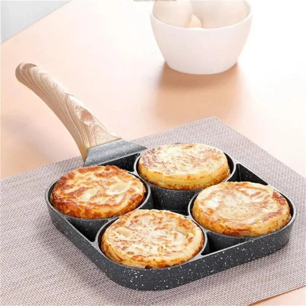 OMELIQON – 4-hole non-stick pan for omelets, burgers, steak & breakfast