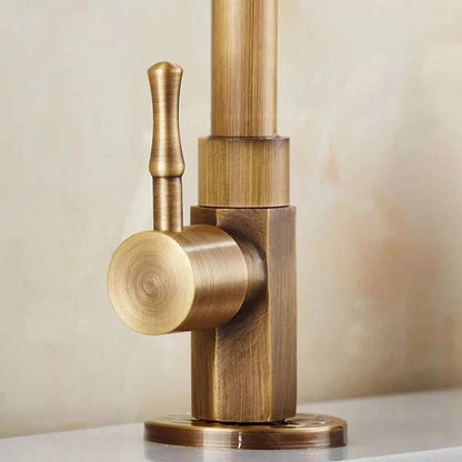 GoldenSwan Faucet – Antique Swan Neck Brass Kitchen Tap