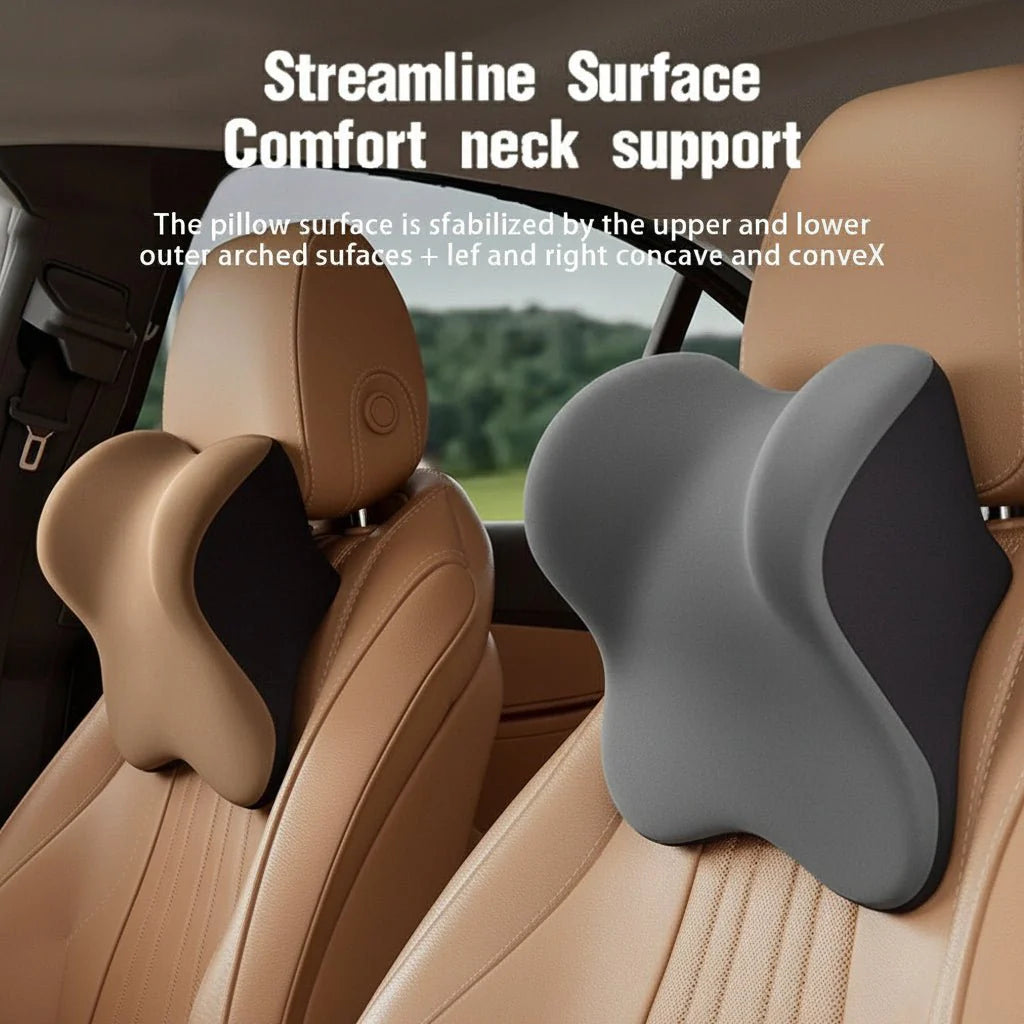 MEMORIDE – Memory Foam Car Neck & Lumbar Pillow for Maximum Comfort