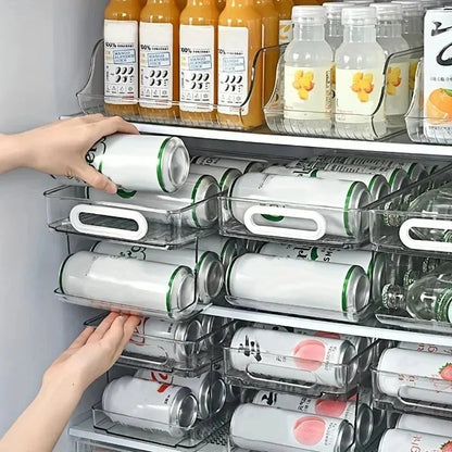 CANSWIFT – 2-tier beverage can dispenser for tidy refrigerators