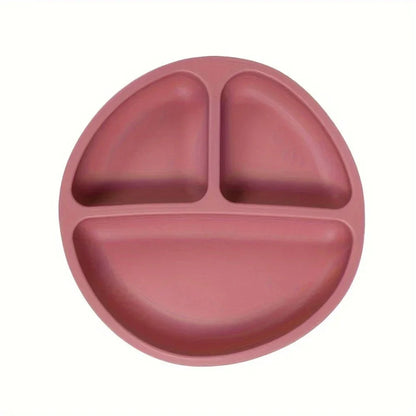 SAUGHALT KIDS – Non-slip Silicone Kids' Plate with Strong Suction Base (BPA-free)