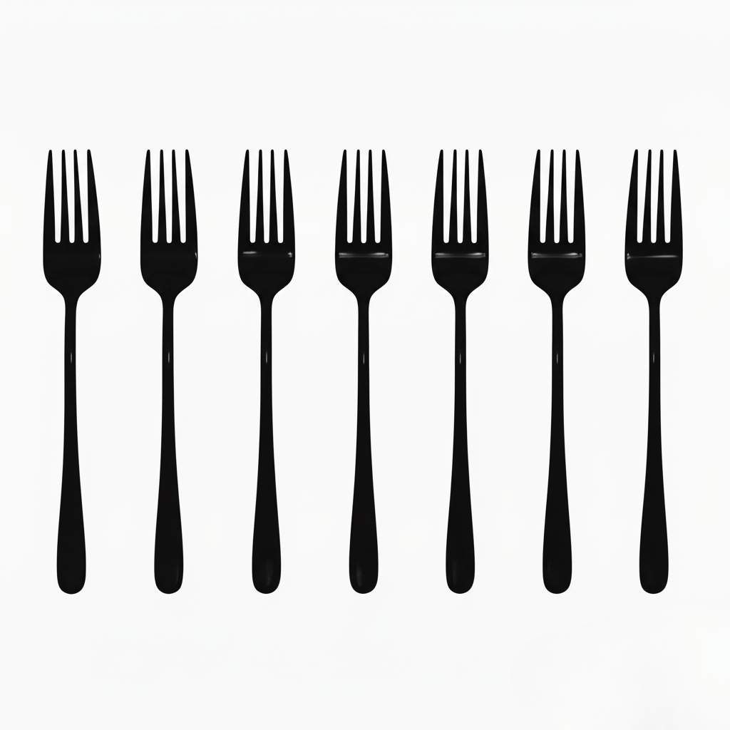 Lustora – Noble dining fork with robust, shiny coating