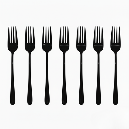 Lustora – Noble dining fork with robust, shiny coating