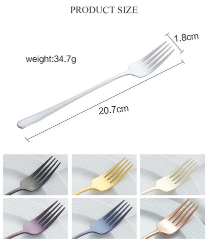 Lustora – Noble dining fork with robust, shiny coating