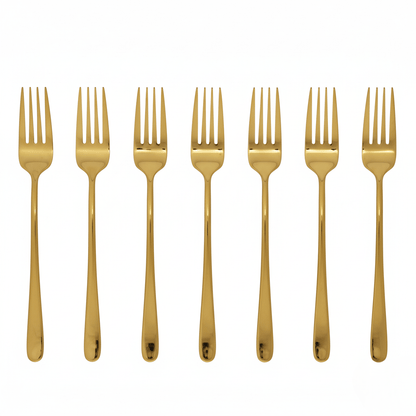 Lustora – Noble dining fork with robust, shiny coating