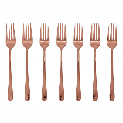 Lustora – Noble dining fork with robust, shiny coating
