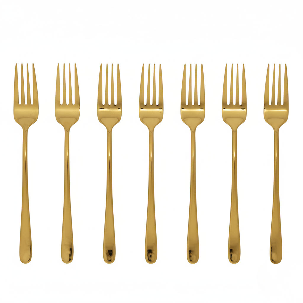 Lustora – Noble dining fork with robust, shiny coating