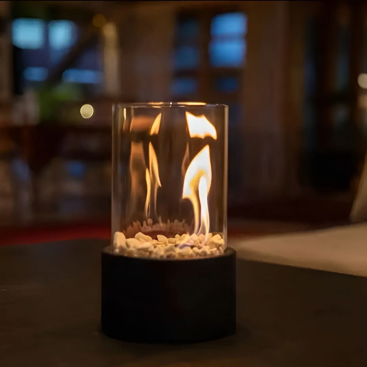 SleekFlame - Table fireplace without smoke for stylish indoor & outdoor use