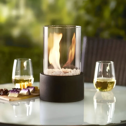 SleekFlame - Table fireplace without smoke for stylish indoor & outdoor use