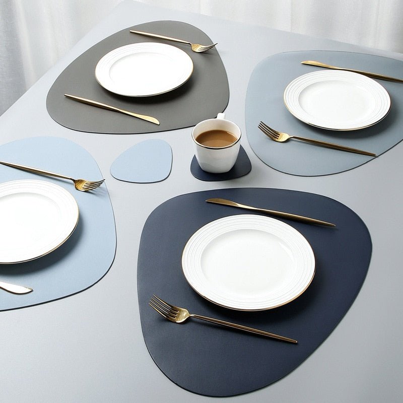 LUXPLACER – Heat-Resistant PU Leather Placemat for Clean & Stylish Dining