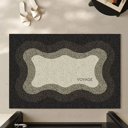 SHAPEMAT – Stylish geometric flannel rug mat, soft non-slip design for home decor
