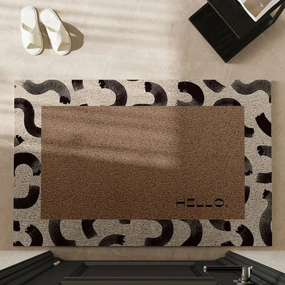 SHAPEMAT – Stylish geometric flannel rug mat, soft non-slip design for home decor
