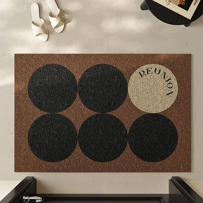 SHAPEMAT – Stylish geometric flannel rug mat, soft non-slip design for home decor