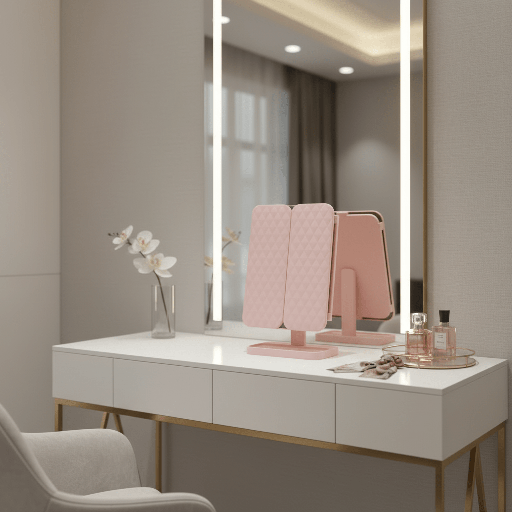 GLOWVUE – LED Makeup Mirror with Adjustable Lighting & Precise Magnification