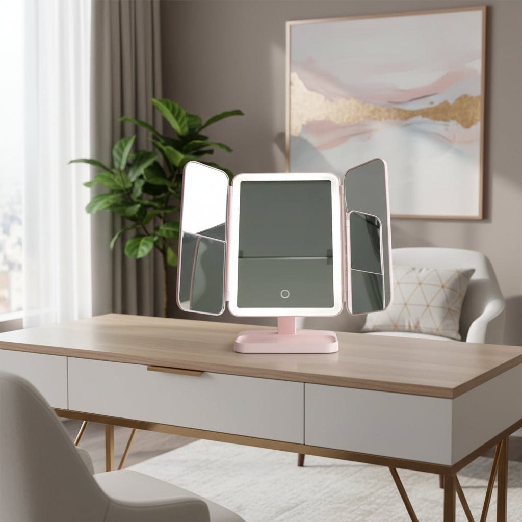 GLOWVUE – LED Makeup Mirror with Adjustable Lighting & Precise Magnification