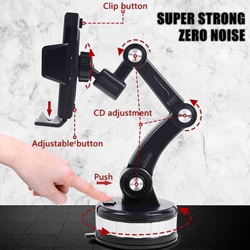Super adsorption - 360° mobile phone holder with strong suction cup attachment