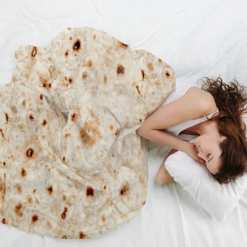 TACO HUG – Cozy Taco Flannel Blanket with Funny Tortilla Design