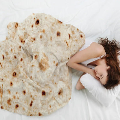 TACO HUG – Cozy Taco Flannel Blanket with Funny Tortilla Design