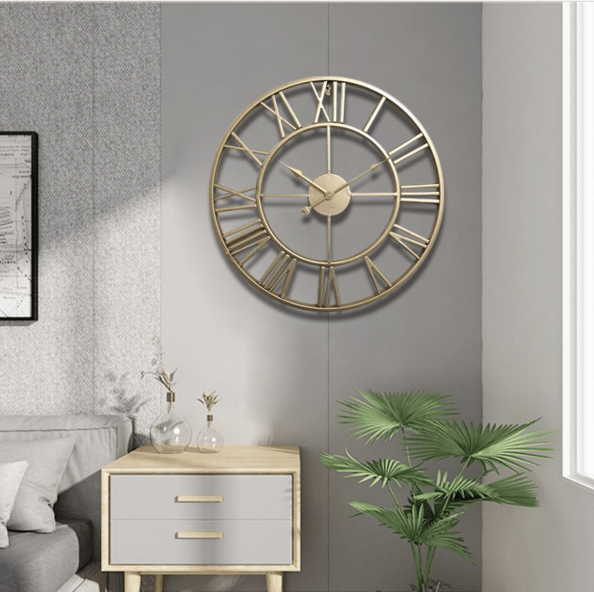 CHRONORA – Skeleton Wall Clock Made of Wrought Iron with Silent Movement