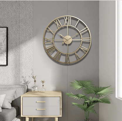 CHRONORA – Skeleton Wall Clock Made of Wrought Iron with Silent Movement