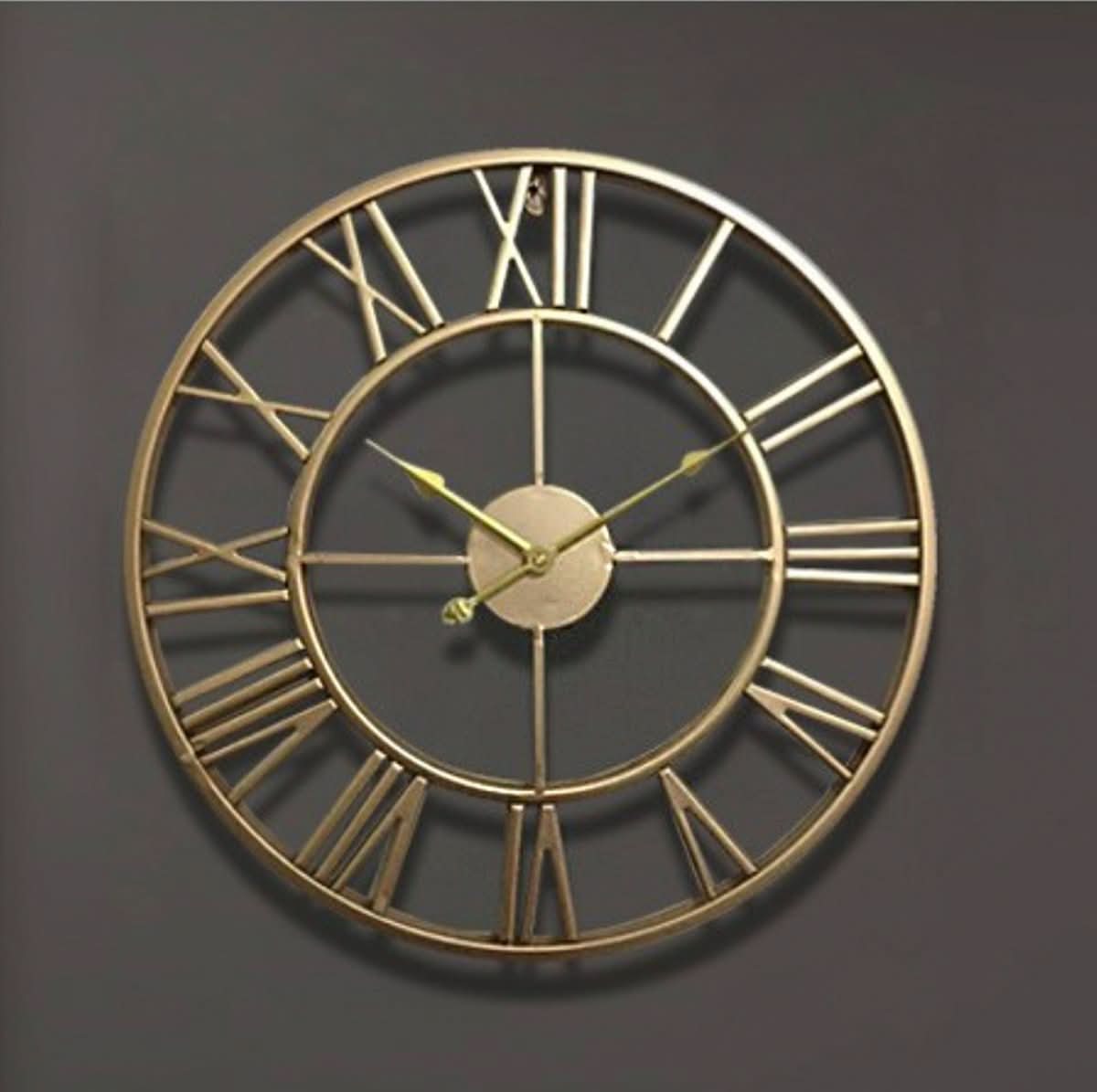 CHRONORA – Skeleton Wall Clock Made of Wrought Iron with Silent Movement