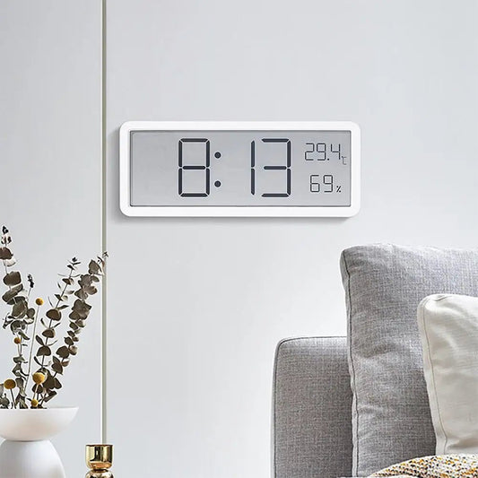 TEMPOCLIME – Large digital wall clock with LED display and climate sensor