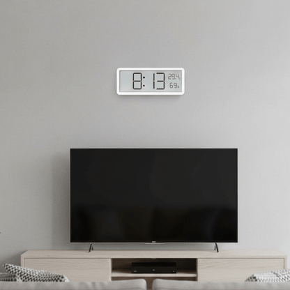 TEMPOCLIME – Large digital wall clock with LED display and climate sensor