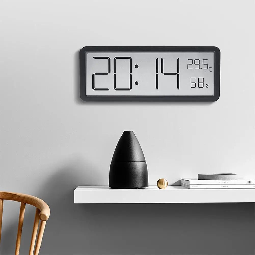TEMPOCLIME – Large digital wall clock with LED display and climate sensor