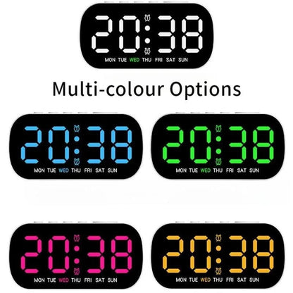 DAYFLOW – Digital LED Alarm Clock with Dual Alarm & Temperature Display