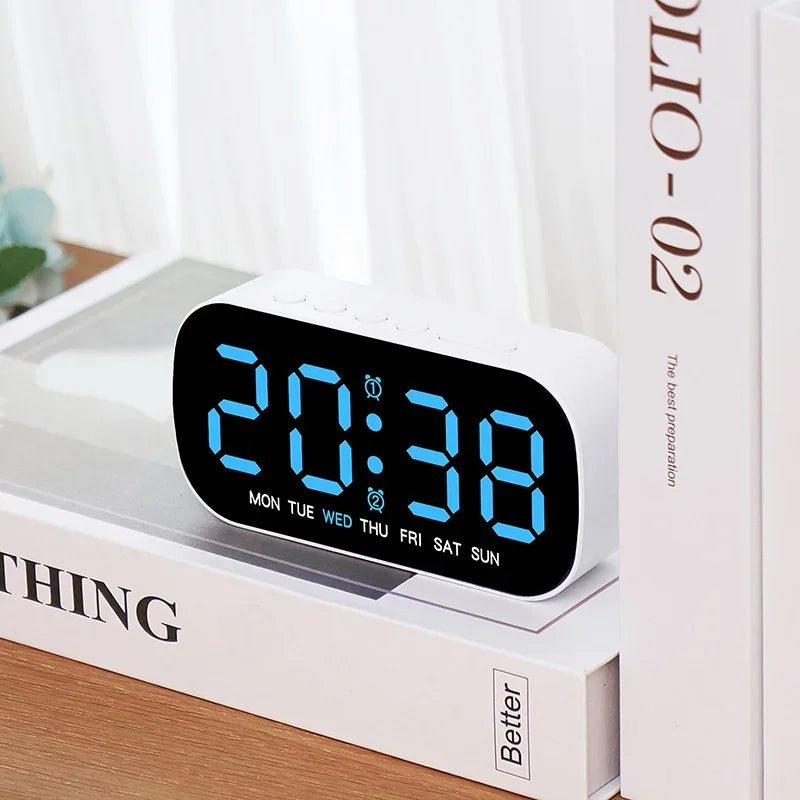 DAYFLOW – Digital LED Alarm Clock with Dual Alarm & Temperature Display